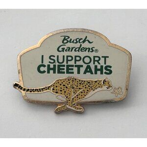 Busch Gardens I Support Cheetahs Enamel Lapel Pin AS IS